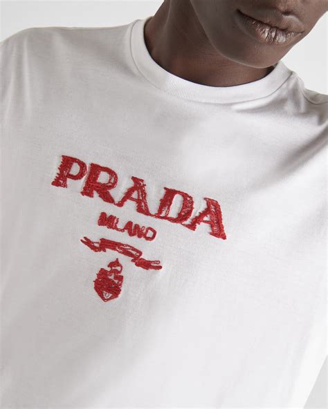 t-shirt prada rouge|Men's T.